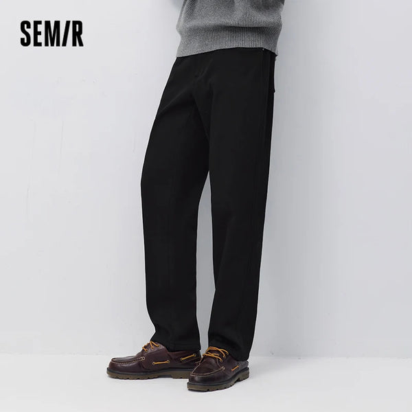ខោខូវប៊យ Semir សម្រាប់បុរស រាងធម្មតា ជើងត្រង់ រចនាតិចតួចបំផុត ឆ្នាំ២០២៦ សម្លៀកបំពាក់ប្រចាំថ្ងៃរដូវរងាថ្មី រចនាប័ទ្មទីក្រុង ធម្មតា សម្លៀកបំពាក់ប្រចាំថ្ងៃ