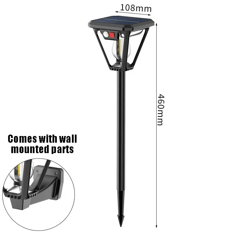 1/4 Pcs Solar Motion Sensor Light Outdoor Waterproof Lighting Dual Purpose Lawn Lamp and Wall Sconce for Garden or Porch