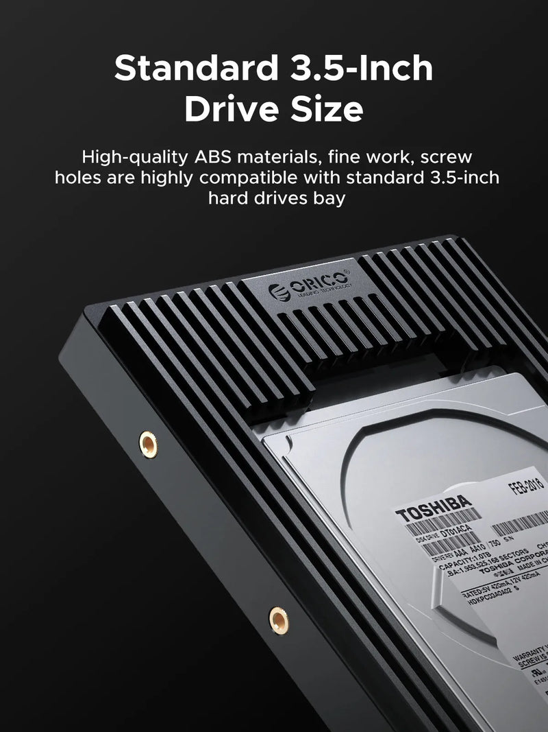 ORICO Hard Drive Caddy Adapter 2.5 SATA MSATA NGFF to 3.5 Internal Drive Bay SSD Converter Mounting Bracket Caddy Tray SATA 3.0