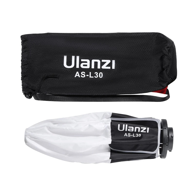 ឧបករណ៍បំពងសម្លេងចង្កៀង Ulanzi AS-L30 ទំហំ 30 សង់ទីម៉ែត្រ ប្រអប់ទន់ Mini Bowens Mount ឧបករណ៍បញ្ចេញពន្លឺរហ័សសម្រាប់ Ulanzi LT028 LT005 COB Light