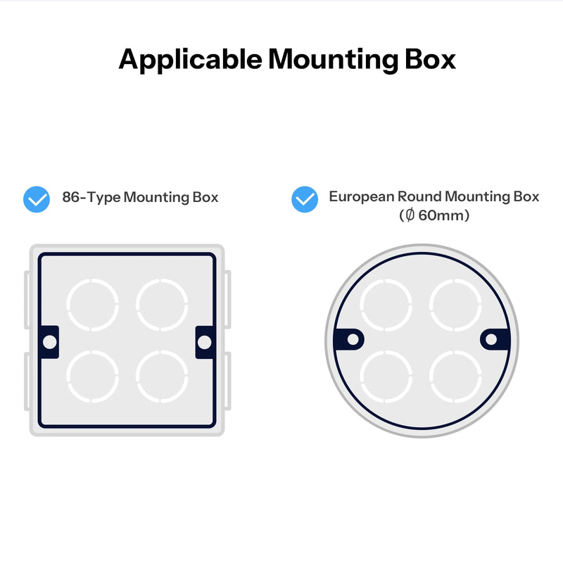 SONOFF E1GS Wall Switch Enclosure PC Material Ultra-Slim Design Installation Enclosure For Fusion Series MINIR4/MINIR4M/ZBMINIR2