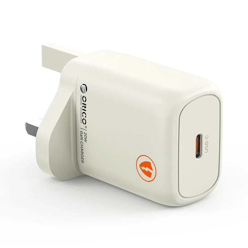 ORICO GaN 20W Charger PD Fast USB Type C Mini Charging USB C PD3.0 QC3.0 Quick Charging For iPhone 16 15 14 Mobile Phone Charger