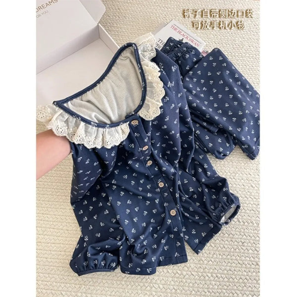 Comfort for Homewear Long Sleeve Pajamas Autumn Sleepwear Women Soft 2 Piece Pyjamas Nightwear Home Clothes Loungewear Suit