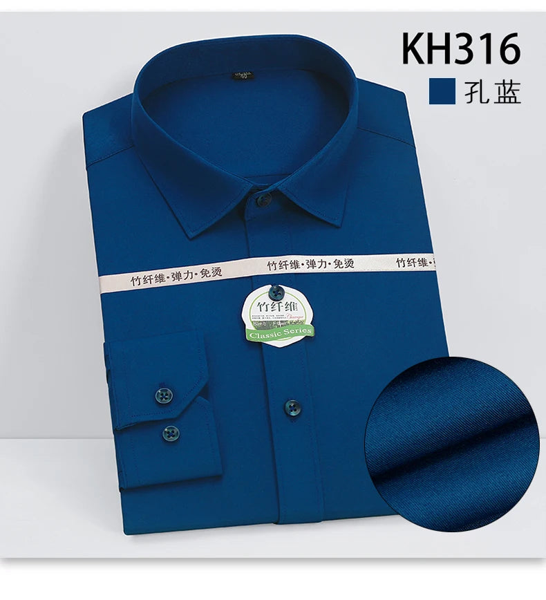 White Men Twill Long Sleeve Shirt,Single Breasted Lapel Asian Size Shirts,Wedding/Business/Office/Casual Tops Camisas,M-8XL 9XL