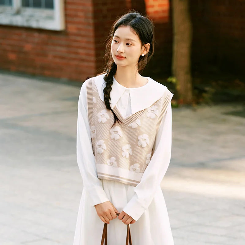 Semir Chic Shirt Big Lapel Chiffon Camisole Cute Loose Elegant Women Two Piece Set Top 2026 Spring