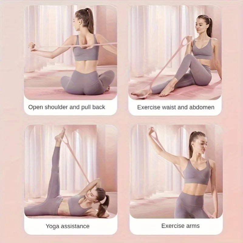 1pc Silicone yoga resistance band, elastic fitness band, suitable for exercise, specially used for fitness and outdoor training,
