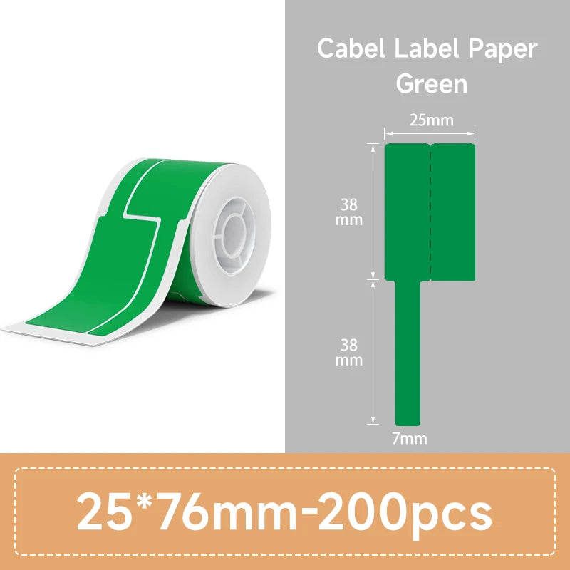1 Roll Niimbot Cable Label for B1 B21 B3S B31 B4 Color Self-adhesive Self-adhesive Sticker for Communications