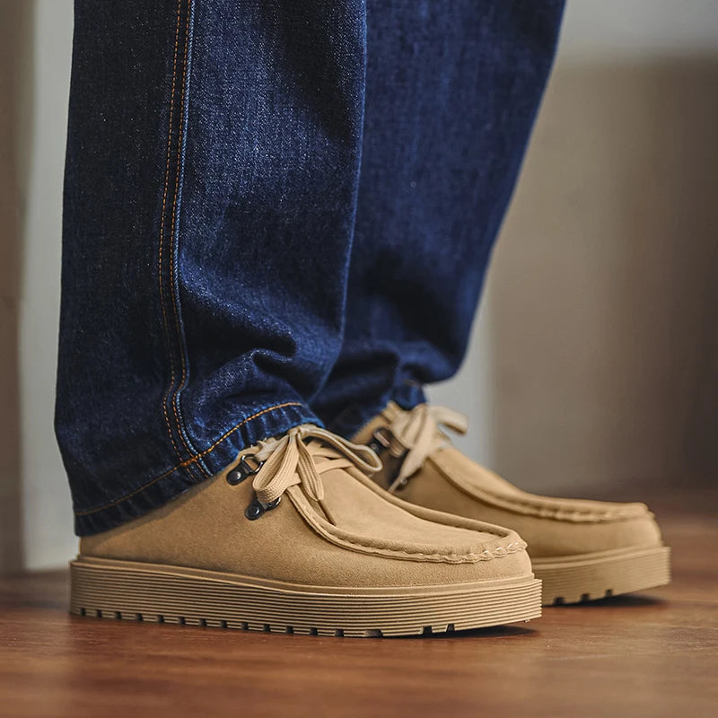 Men's thick-sole casual shoes Four seasons new flat Anti slip outdoor walking shoes Fashion light soft soled sports tide shoes