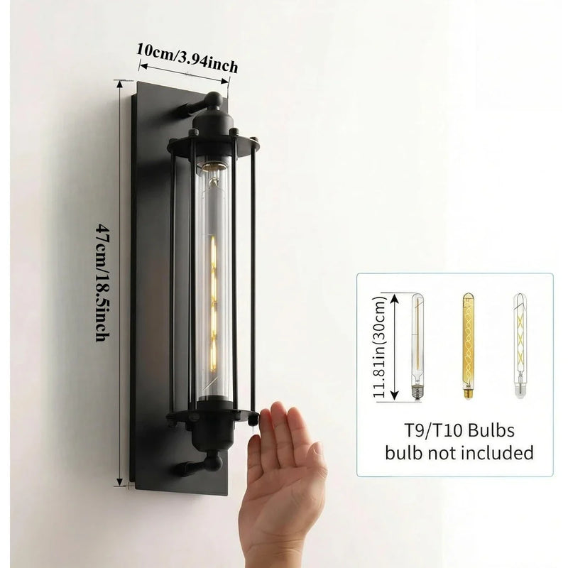 JOYINLED Vintage Industrial LED Wall Light E27 Retro Loft Wall Lamps Antique Black Lamp Sconce Lights Bedside Lighting Fixture