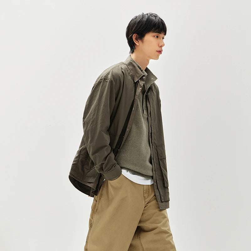 Semir Outdoor Jacket Men 2026 Spring Fake Two Piece Loose Casual Comfortable Top Stylish Mountain Style Outerwear
