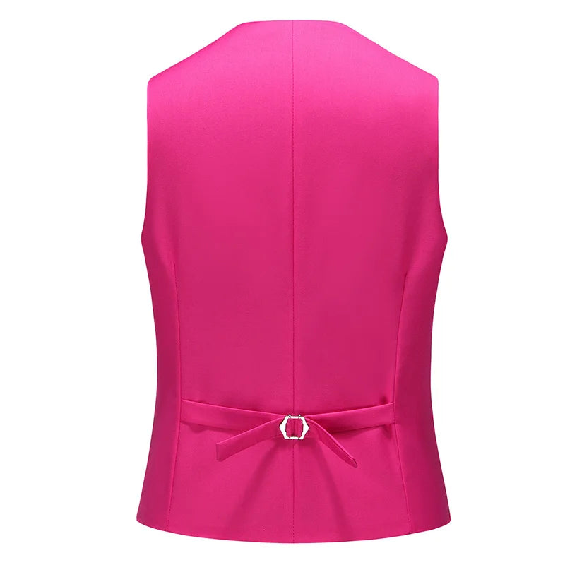 Asian Size Men's Sleeveless Vest, Single-breasted V-neck Vests Jacket, 26 Colors Can Choose From Waistcoat.