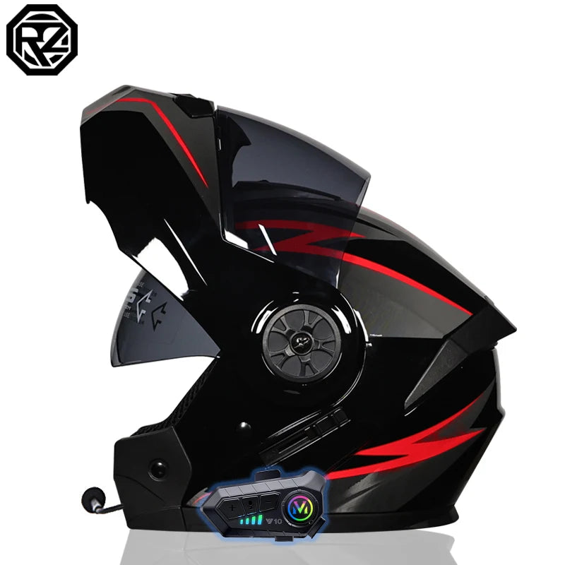 ORZ-161DOT approves Bluetooth motorcycle helmet ABS material modular flip full face helmet Casco Moto