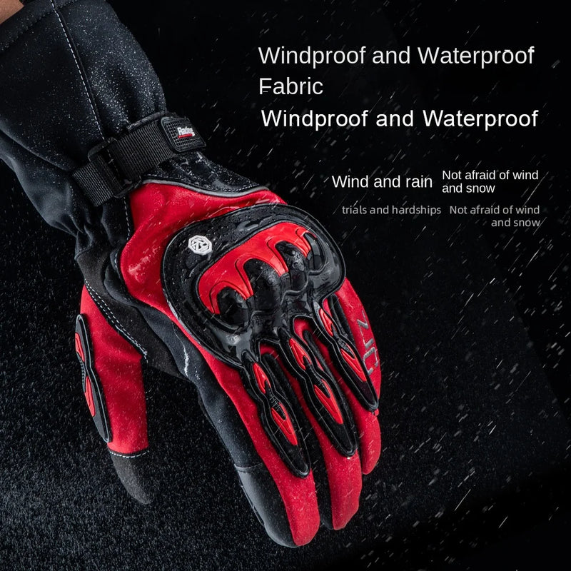 Motorcycle Gloves Waterproof Windproof Full Finger Moto Motorbike Riding Gloves Touch Screen Moto Motocross Gloves Winter