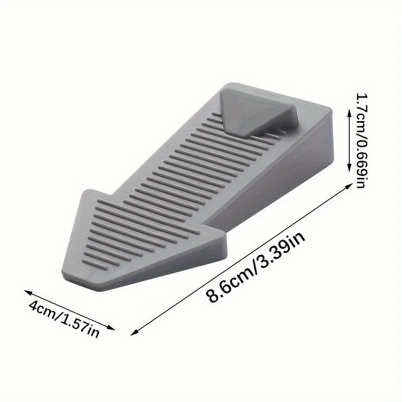 1/2pcs Heavy-Duty Plastic Door Stoppers for Bottom of Door on Floor, Stackable Adjustable,Prevents Drafts,Highquality Material ﻿