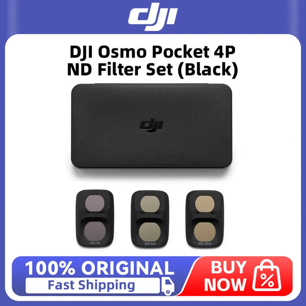 DJI Osmo Pocket 4P ND Filter Set (Black) ND16, ND64, and ND256 filters to adapt to different lighting conditions.