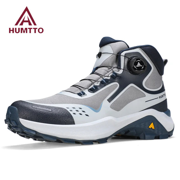 HUMTTO Winter Keep Warm Hiking Shoes for Men's High Top Outdoor Anti Slip Wear-resistant Sports Shoes Lightweight Trekking Boots