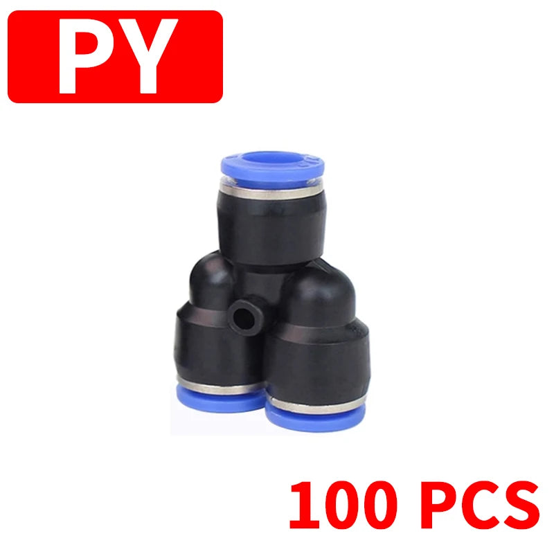 Pneumatic Fitting Pipe Connector Tube Air Quick Fittings Water Push In Hose Plastic 4mm 6mm 8mm 10mm 12mm 14mm PU PE PY PK SA