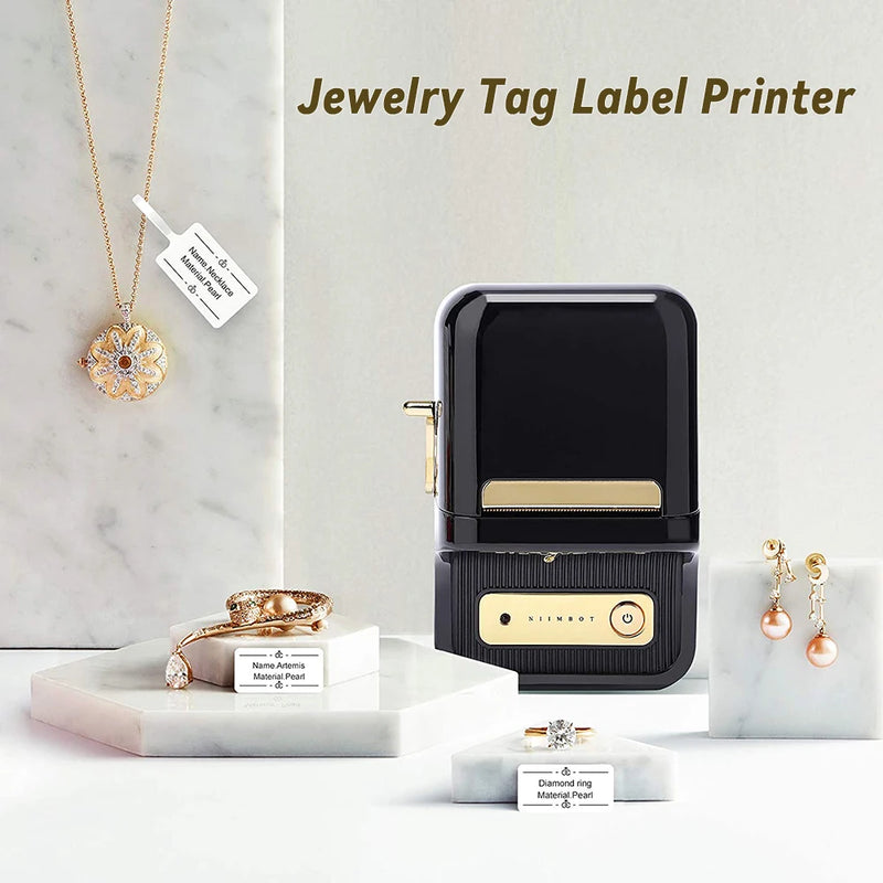 NIIMBOT B1/B21 Jewelry Label Printer Self Adhesive DIY Self-Adhesive Jewelry Necklace Bracelet Ring Price Tag for Bussiness