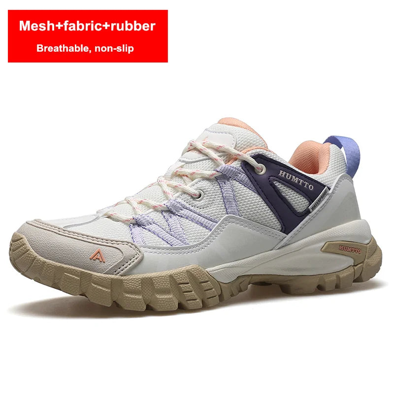 HUMTTO Hiking Shoes for Women Non-slip Outdoor Womens Shoes Luxury Designer Breathable Sports Trekking Climbing Sneakers Woman