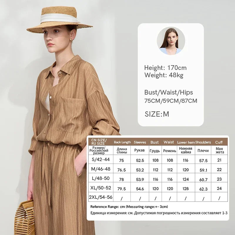 អាវ AMII Minimalism សម្រាប់ស្ត្រី 2026 រដូវស្លឹកឈើជ្រុះថ្មី ខោរលុង អាវធម្មតា លក់ដាច់ដោយឡែក ខោជើងវែងត្រង់ 12511048
