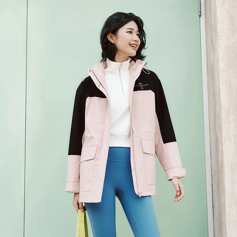 Semir Waterproof Jacket Women 2026 Spring Windproof Stain-Resistant Solid Color Loose Casual Top Stylish Outerwear