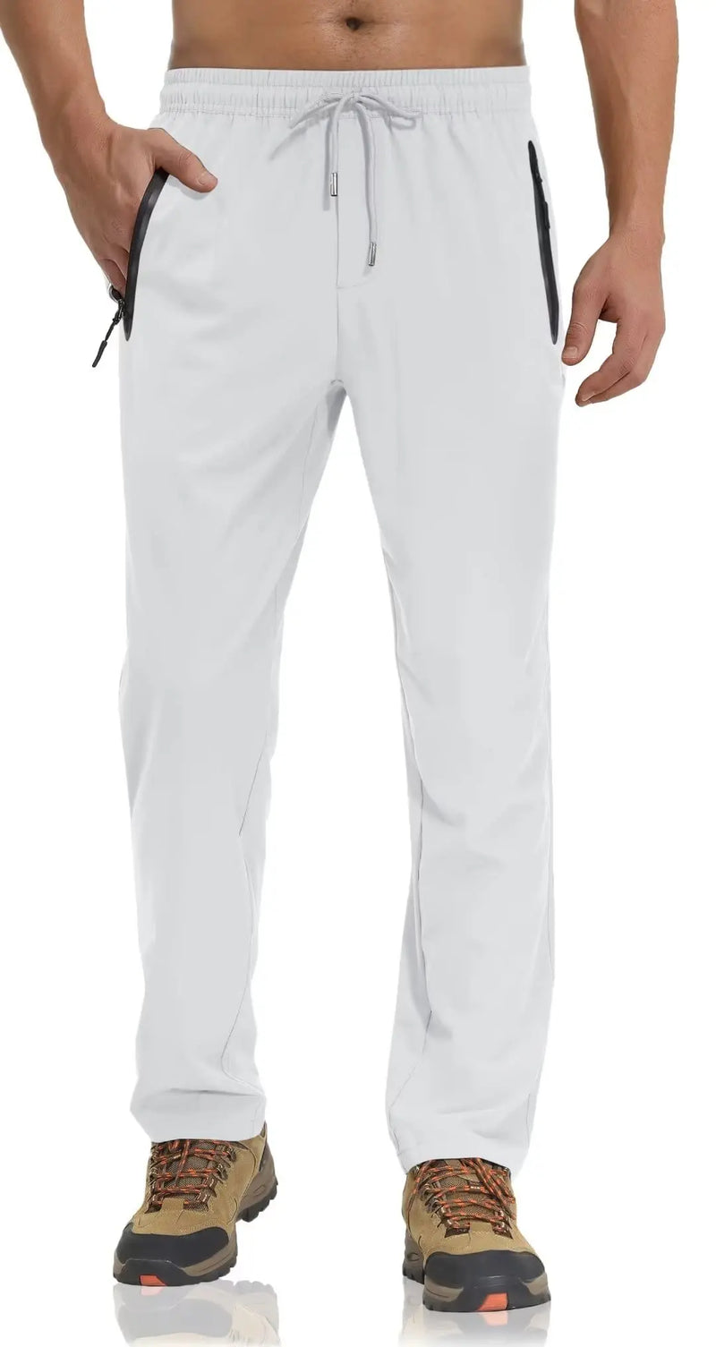 TACVASEN Summer Quick Dry Joggers Hiking Pants Mens Lightweight Casual Running Pants Drawstring Fitness Sports Gym Sweatpants