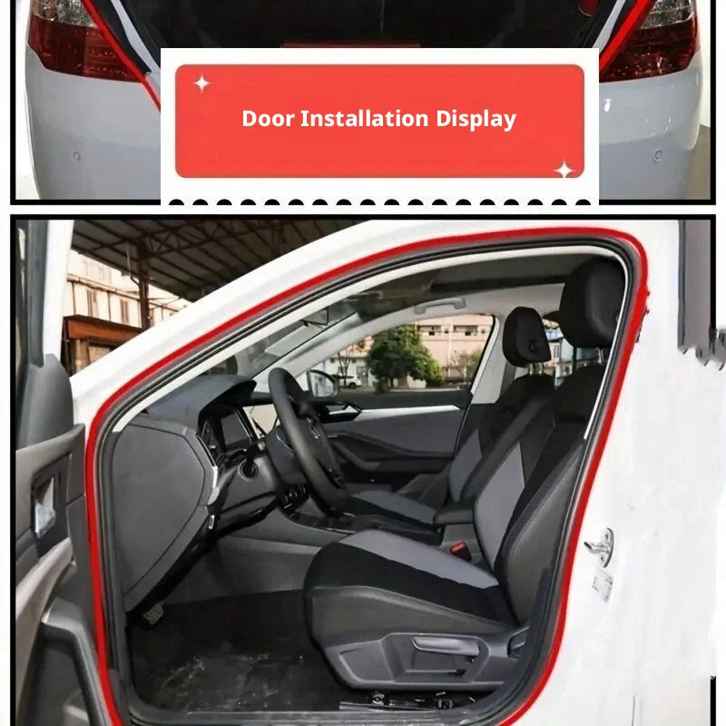 SEAMETAL Car Door Seal Strip 5/12/16m Rubber Three Layer Sealing Protector Soundproof Waterproof Weatherstrips for Car Door Hood