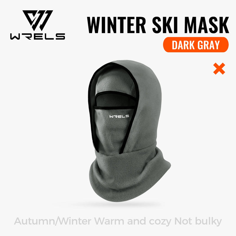 WRELS Balaclava Ski Mask Thermal Anti Cold Cycling Full Face Mask Thick Warm Motorcycle Helmet Liner Men Women Outdoor Sport Cap