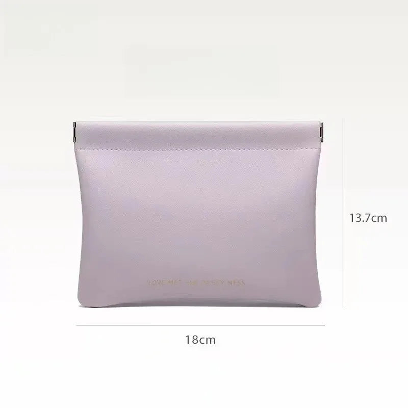 1pc Bullet Storage Bag with Automatic Closure,Wired Headphone Storage Bag,PU Coin Purse,Mini Portable Lipstick and Makeup Bag