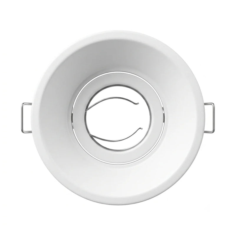 ស៊ុមភ្លើងបំភ្លឺ JOYINLED GU10 MR16 ការតុបតែងពិដាន LED ដែលអាចលៃតម្រូវបានសម្រាប់អំពូលភ្លើងកាត់ចេញ 60mm ពណ៌ខ្មៅ ស