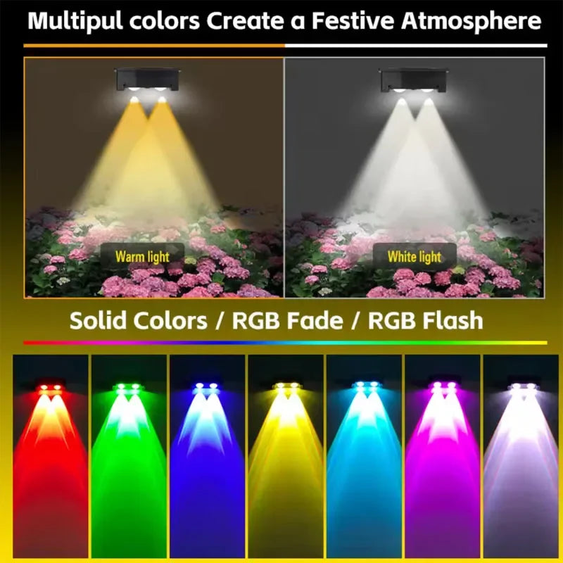 LED Solar Light Outdoor Garden Square Wall Lamp Outdoor Waterproof for Courtyard Garden Fence Lighting Wall Decoration Lighting