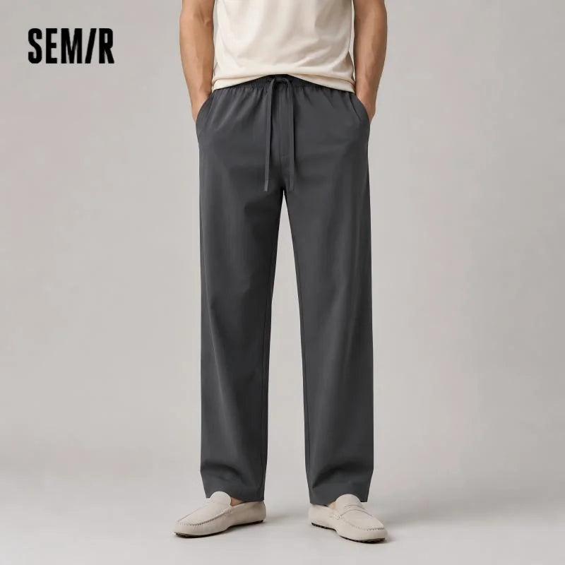 Semir Men Pants Stretch 2026 Elastic Waist Tapered Urban Casual Everyday Style Soft Comfortable Daily Wear Trendy Versatile
