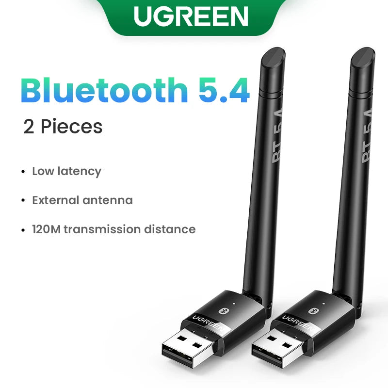 UGREEN USB Bluetooth 5.4 Adapter for PC Speaker Wireless Mouse Keyboard Music Audio Receiver Transmitter Bluetooth Dongle