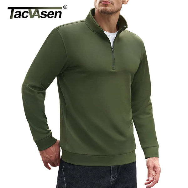 TACVASEN Mens Quarter Zip Fleece Sports Pullover Lightweight Sweatshirts Warm Golf Thermal Sweater Casual Athletic Hoodie Shirts