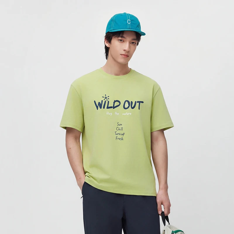 Semir Men Tshirt Color Block Letter Knit Outdoor Sport UV Protection Antibacterial 2026 Summer Casual Top