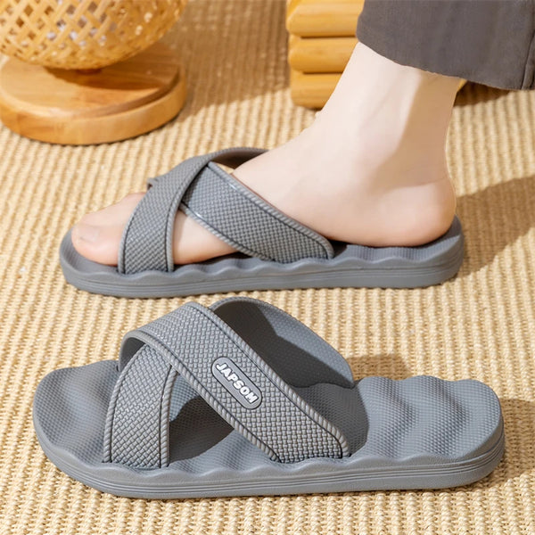 Men's Summer Indoor Slippers Home Shoes Slide Slippers Sleepers Bathroom House Shower Bedroom Flat Comfortable Slip-On Footwear