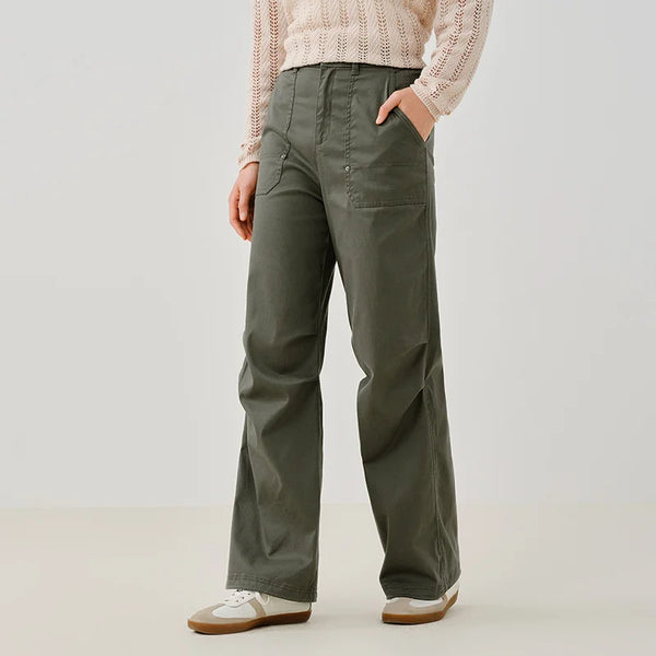 ខោ Semir Cargo សម្រាប់នារី រដូវផ្ការីក ចង្កេះយឺត ស្ទីលក្រៅផ្ទះ ទាន់សម័យ ជើងធំទូលាយ ខោម៉ូដទាន់សម័យ ខោបែបសាមញ្ញ ងាយស្រួលប្រើ