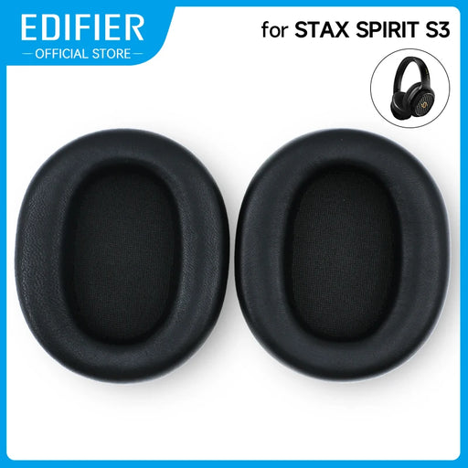 Edifier Original Headphone Earpads for STAX SPIRIT S3 Headphone Accessories Earmuffs Lambskin Leather Cool-Mesh Brethable