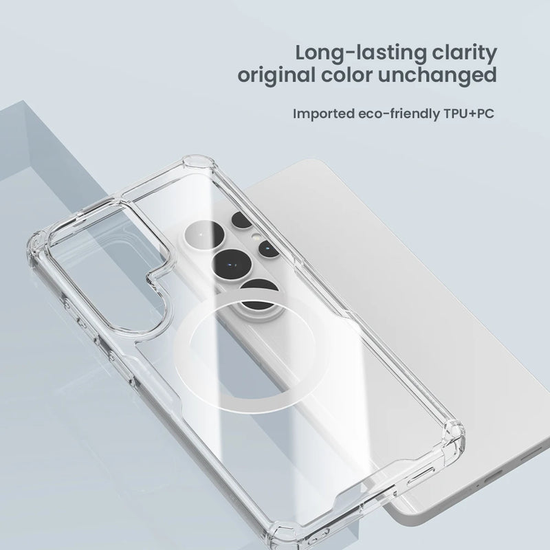 NILLKIN For Samsung Galaxy S26 Ultra Magsafe Case Nature Pro Lens Protection Back Cover For Samsung S26/S26+ Magnetic Case