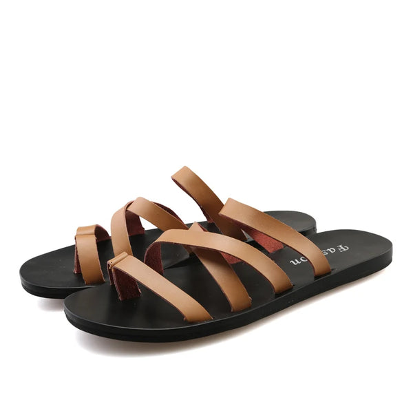 Summer Flat Thong Slippers for Unisex Cross Thin Strap Slip-on Sandals Comfortable Indoor Outdoor Walking Shoes