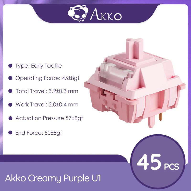 Akko U1 Series Mechanical Keyboard Switch 5 Pins Linear / Tactile Factory-lubed Hot-swappable MX Switches Keyboard Accessories