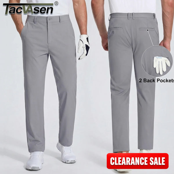 TACVASEN Mens Golf Stretch Dress Pants Staight Leg Quick Dry Water Resistant Lightweight Flat Front Work Pants Moisture Wicking