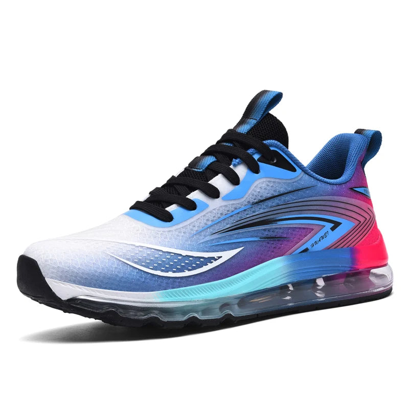 Men's casual sneakers four seasons breathable light full palm air cushion racing running shoes students mesh speed sports shoes