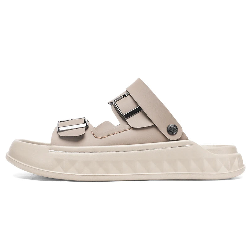 Men's fashion casual sandals summer new lightweight breathable outdoor beach shoes youth driving soft-sole dual-purpose slippers