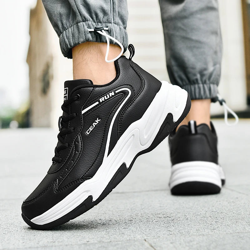 Men's Plus-Size Light Casual Sneakers Four Seasons New Breathable Soft-Sole Non-Slip Outdoor Running Shoes Student Sports Shoes