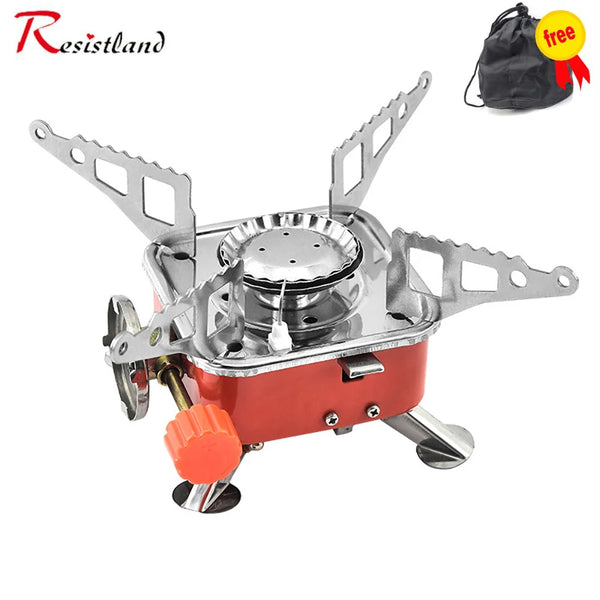 Portable Burner Camping Foldable Windproof Outdoor Gas Tank Stove for Backpacking Camping Hiking Picnic Camping Burner BBQ Grill