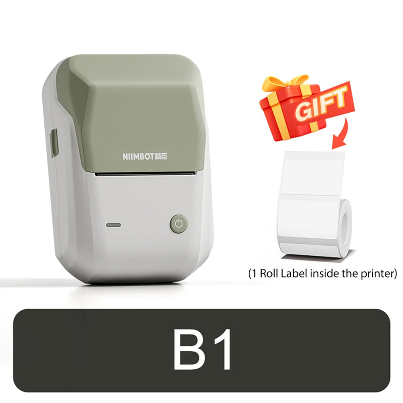 Niimbot B1 Thermal Printer Self-adhesive Food Stickers Bluetooth Label Maker Pocket Name Pirce Bacode Bussiness Labeling Machine