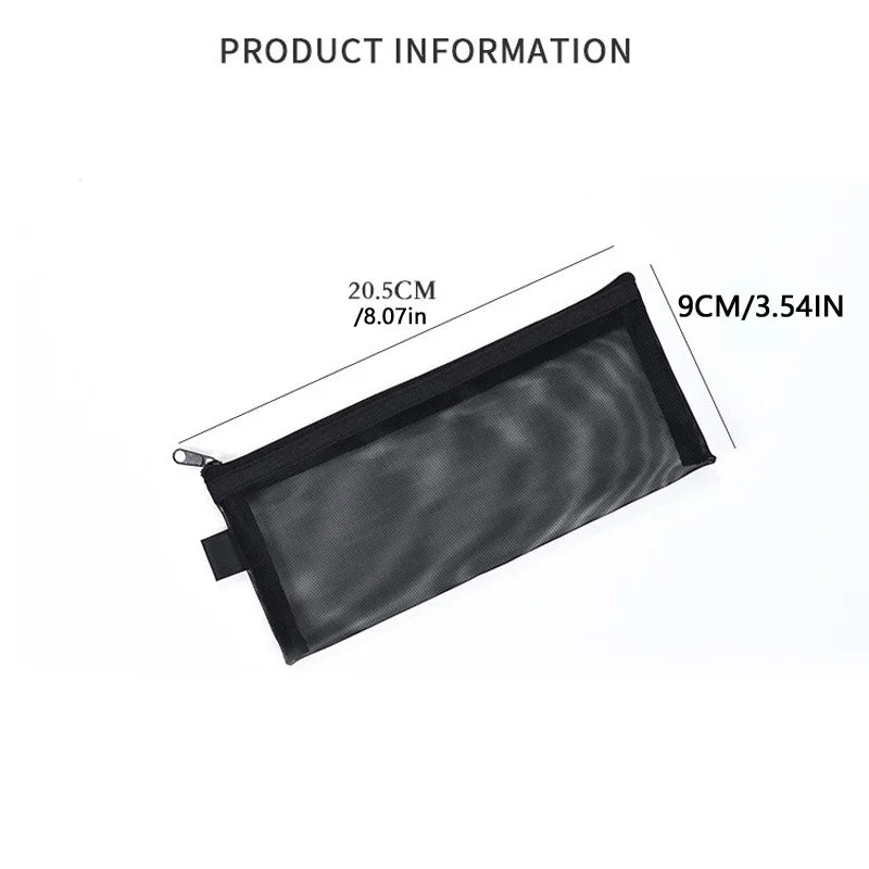 1pc Transparent Mesh Cosmetic bag with Zipper Closure, Lightweight Installation Portable Organizer Travel, Cosmetic bag.