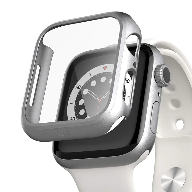 PZOZ Protective Screen Protector For Apple Watch Case Series 11 10 9 8 7 6 SE 46mm Cover Full Protective Screen Protector Case