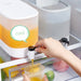 ECOCO 4L Cold Water Jug For Lemonade Cold Kettle Refrigerator With Faucet Drinkware Kettle Beverage Dispenser Cool Water Jug